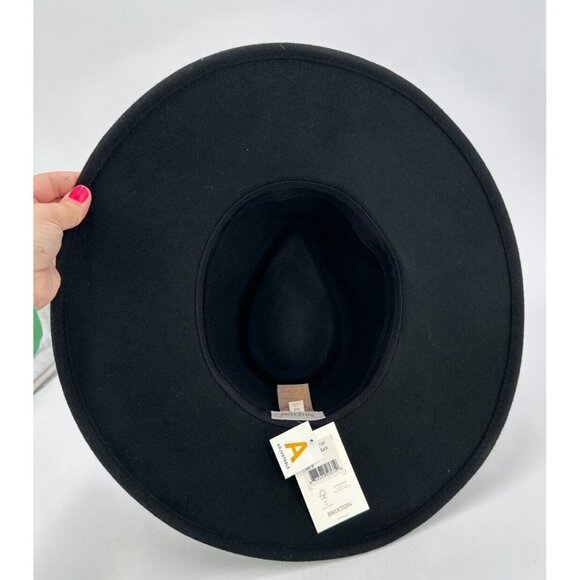 Brixton Joanna Felt Packable Hat in Black size M Adjustable 7 1/4\